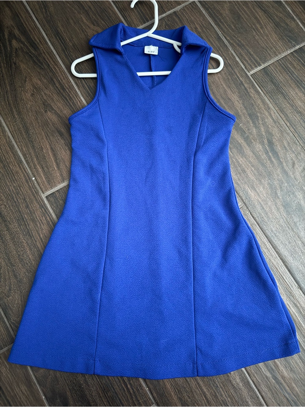 🪼Sleeveless Royal Blue Dress with Collar
